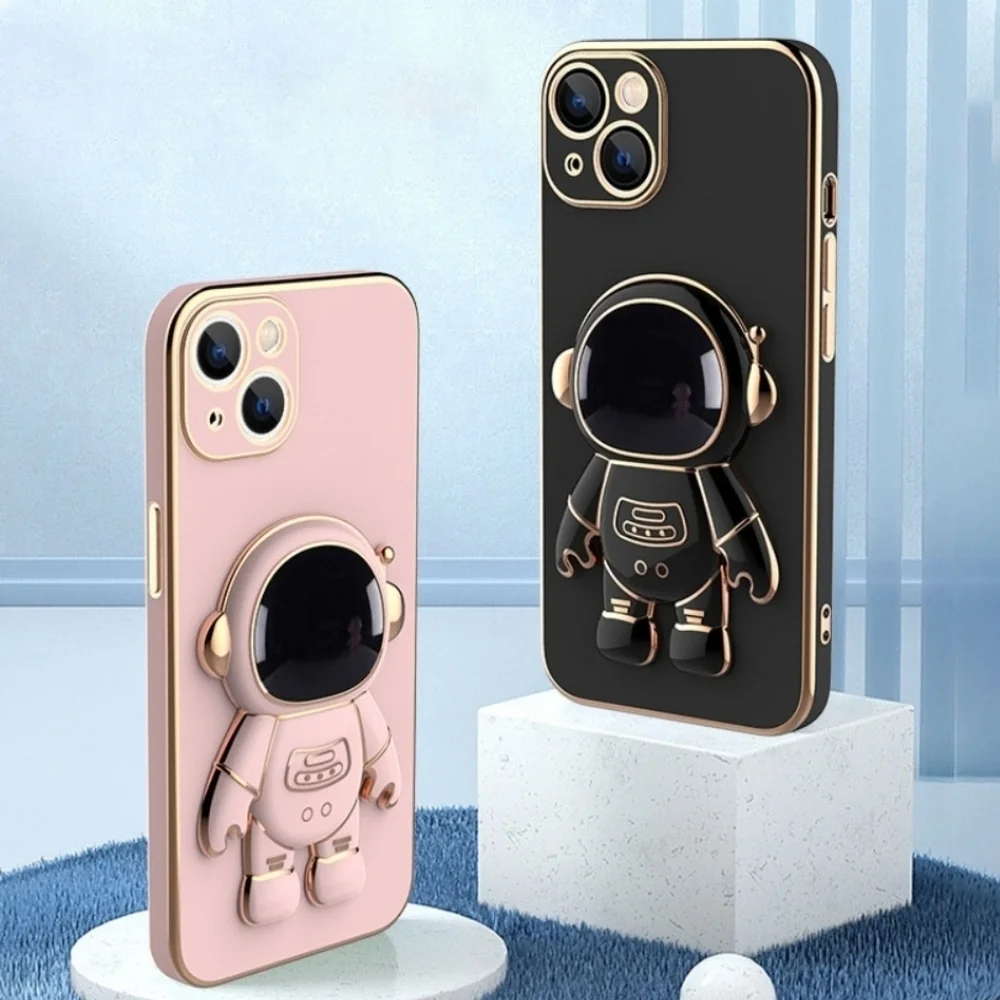 iPhone 13 3D Astronaut Phone Stand Pink Phone Case NWT